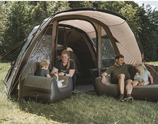 Easy Camp Brimnes 5 Air Automatic Camping Tent Tunnel Khaki with Double Cloth 4 Seasons for 5 People 470x320x195cm