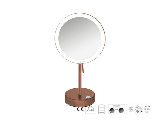 Sanco Sanco Schminkspiegel Tischgerät mit Licht 103cm Braune