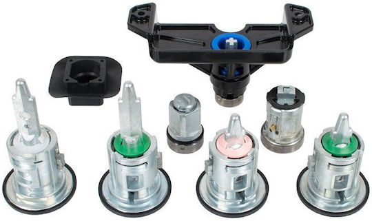 Ford Transit 2006 Türschloss Einlagen Set 4x + Zündung + Motorhaube + Tankdeckel 7 Stück Set