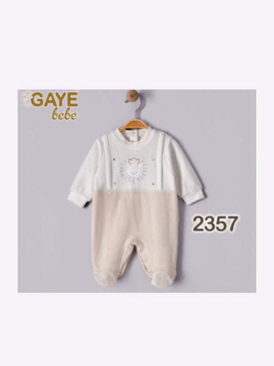 Gaye Bebe Velvet Beige Onesie