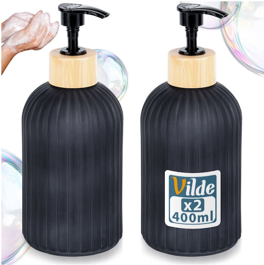Vilde Dozator De Bucătărie Din Sticlă Negru 400ml