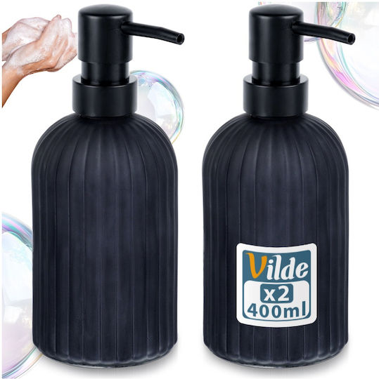 Vilde Dozator De Bucătărie Din Sticlă Negru 400ml