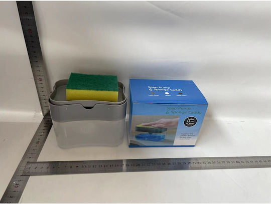 Alista Home Dozator De Bucătărie Din Plastic Cu Suport Pentru Burete Gri 380ml