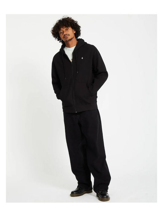 Single Hoodie Cardigan Black
