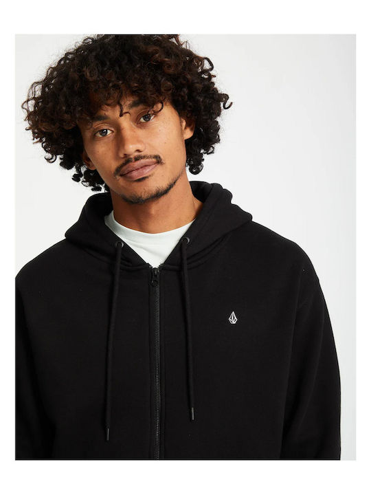 Single Hoodie Cardigan Black
