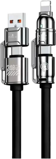 Hyperloq USB to Type-C / Lightning Cable Gray HP.24-G