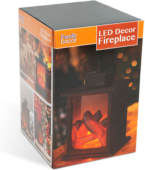 Alista Home Dekoratives Tischlicht LED Kamin 12x12x18,5cm