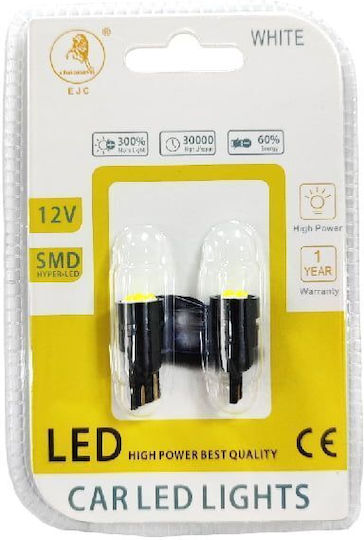 Ejc Λάμπες Αυτοκινήτου T10-4led Smd Led 12v 2τμχ Ψυχρό Φως Led Light