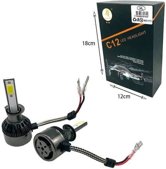 Ejc Λάμπα Αυτοκινήτου H1 6000κ C12 Led Headlight
