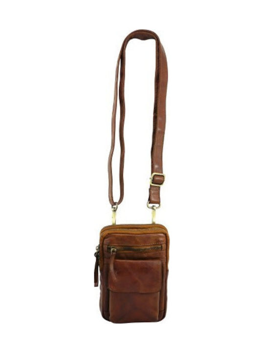 Leder Herren Tasche Schulter Crossbody Tabac Braun