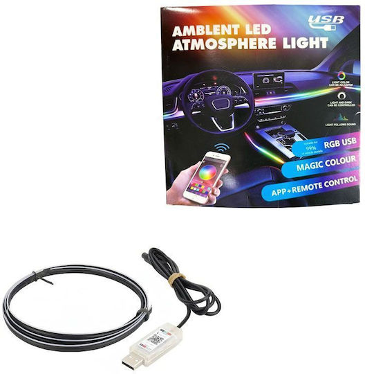 Interior Decorative Car Lighting Remote Control Ambient LED Atmosphere Light
