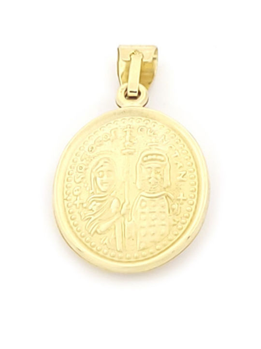 Hängendes Charm Talisman Göttliche Mutter aus 14K Gold