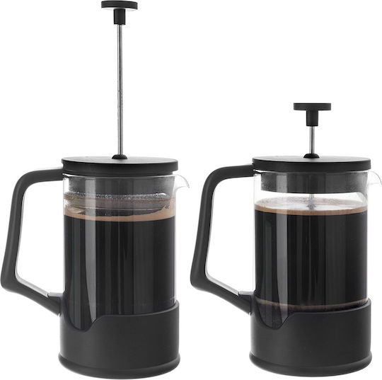 Glass Französische Pressstempel-Kaffeemaschine Schwarz 650 ml