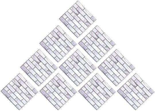3D Стенен Панел Лепенка Сив 30x30см 3D Стенен Панел Лепенка Сив 30x30см