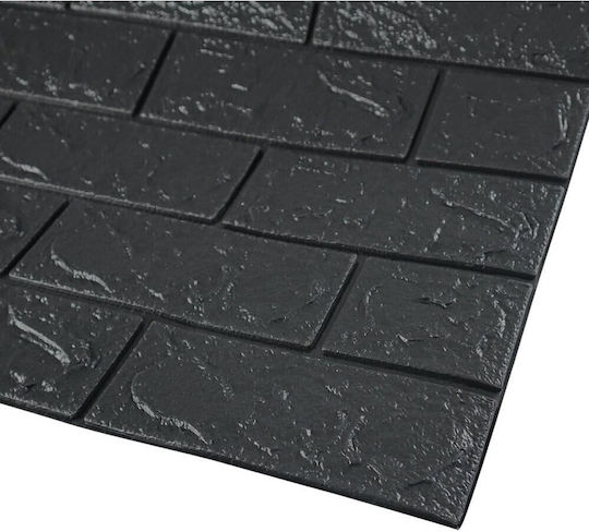 Panouri Decorative 3d Spumă Autoadeziv Negru 35x38cm 10 Bucăți