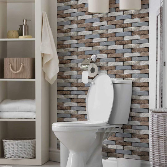 Panouri Decorative 3D Autoadezive Gri 30x30cm