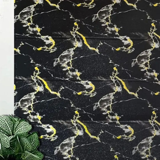 Panouri Decorative 3D Din PVC Autoadezive Negre 70x70cm 10 Bucăți