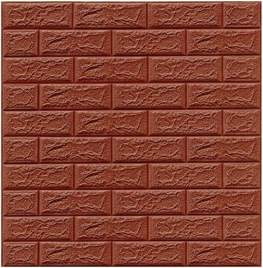 Panouri Decorative 3D Spumă Autoadezive Maro 35x38cm 10 Bucăți