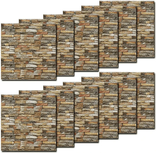 Panouri Decorative 3D Din PVC Cu Adeziv Gri 70x77cm 10 Bucăți
