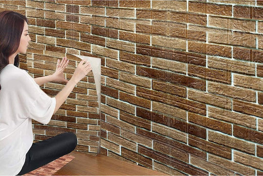 Panouri Decorative 3d Din PVC Autoadezive Maro 70x77cm 10 Bucăți
