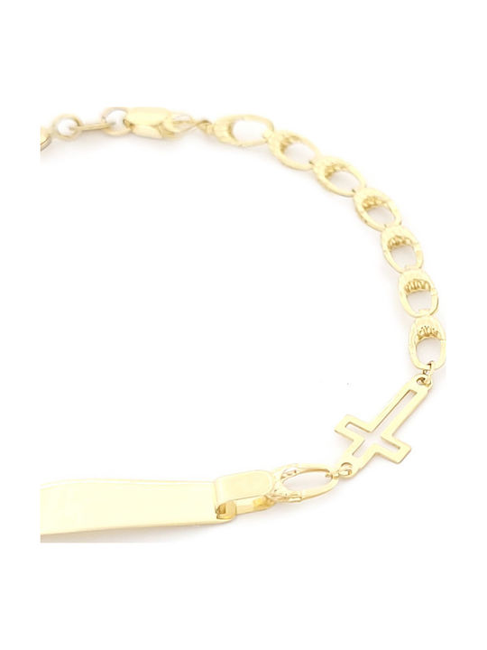 Kids Bracelet from 9K Gold with Cross