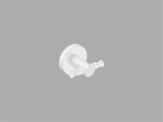 Sanco Ergon 25918-М102 Двойна Кука За Банята С Винтове Сребриста