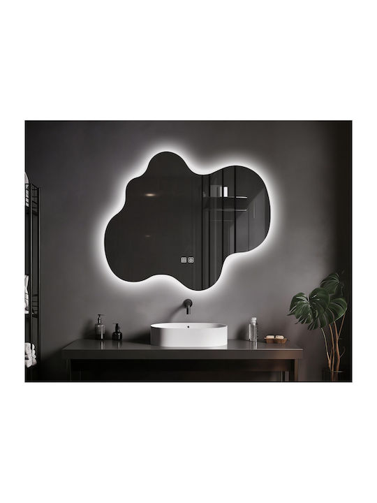 Futura Oglindă de Baie cu Lumini LED cu Atingere 70x80cm Albă