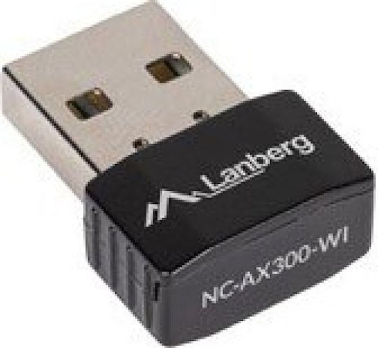 Lanberg NC-AX300-WI Αντάπτορας Δικτύου USB με Ασύρματη Σύνδεση Wi-Fi 300Mbps