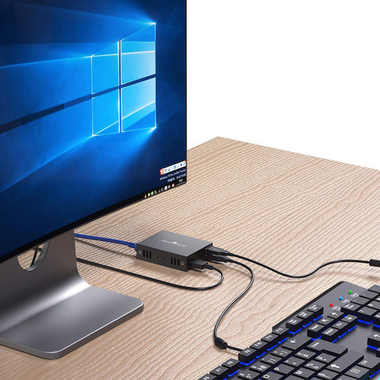 JOB-B097869LY6 Comutator KVM și de Date cu HDMI USB Audio Ethernet