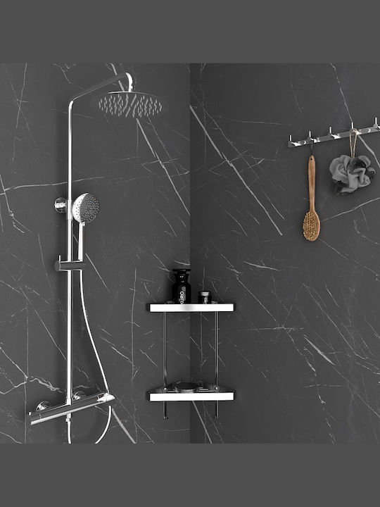 Orabella Oval Adjustable Shower Column with Bathtub Mixer Bronze