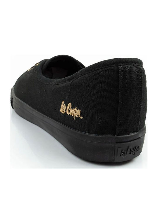 Damen Slip-Ons Stoff Schwarz