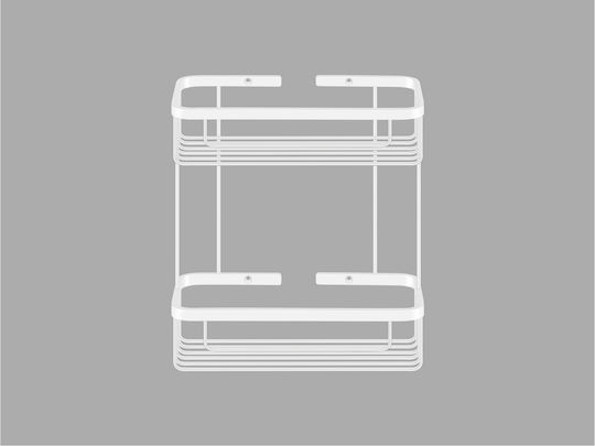 Sanco Wandmontiertes Badezimmerregal Metallisch Braun