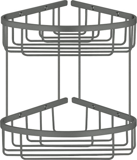 Sanco 00009-A75 Eckmontierte Badezimmerregal Metallisch Braun