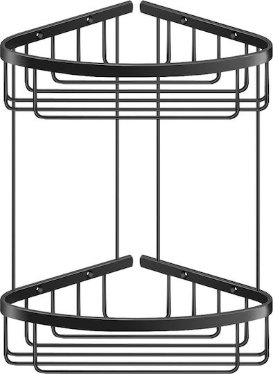 Sanco Eckmontierte Metallische Badezimmerregal Braun