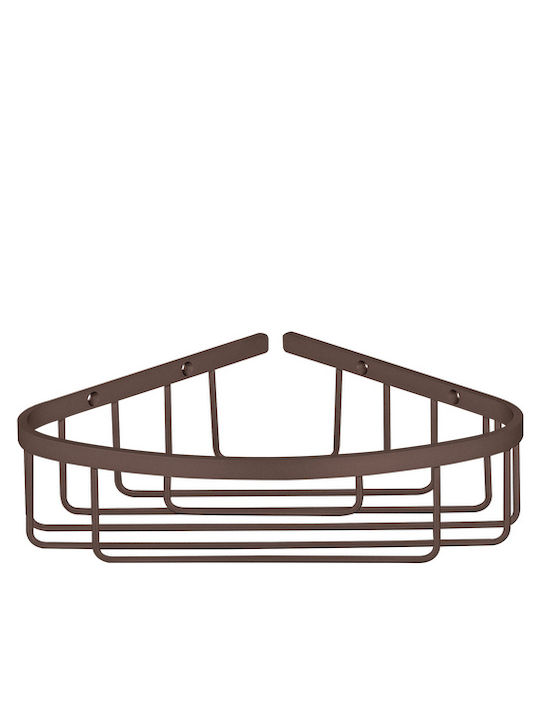 Sanco 00008-M101 Corner Wall Mounted Bathroom Shelf Metallic White