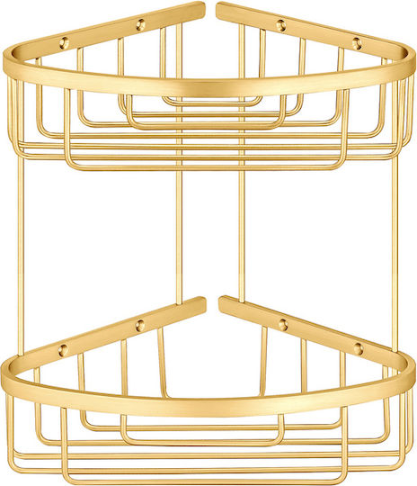 Sanco 00009-M101 Eckmontierte Metallische Badezimmerregal Weiß