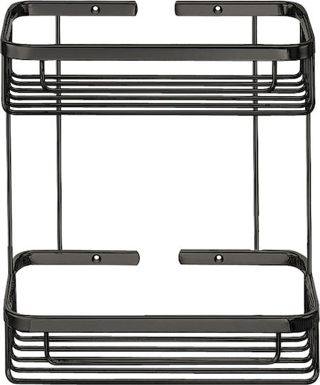 Sanco 00004-M118 Wandmontiertes Badezimmerregal Metallisch Grau