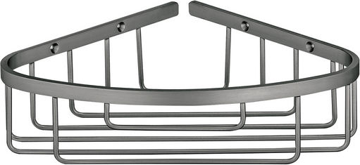 Sanco 00008-M101 Corner Wall Mounted Bathroom Shelf Metallic White