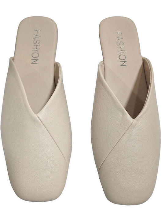 Mules with Heel in Beige Colour TX-9018-3