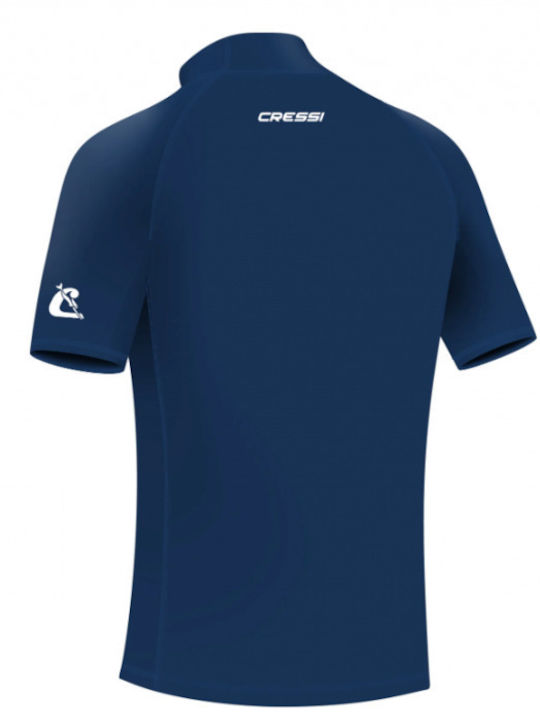 CressiSub Männer Kurzärmeliges Sonnenschutzshirt Blau