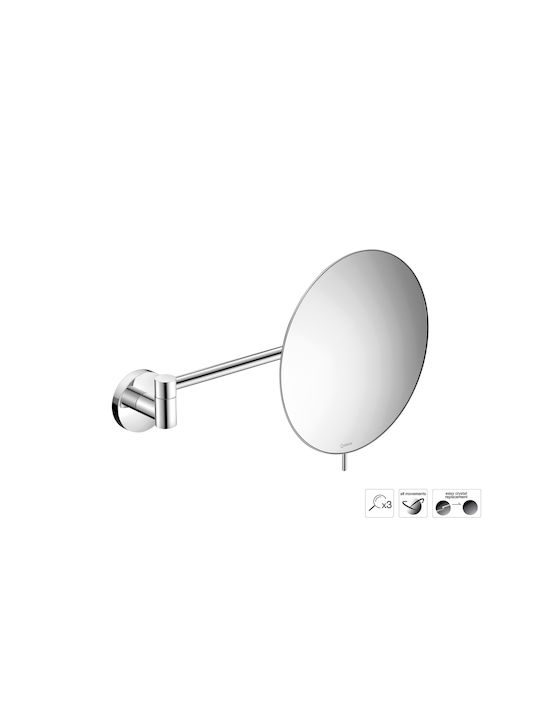 Sanco Magnifying Brown Bathroom Mirror