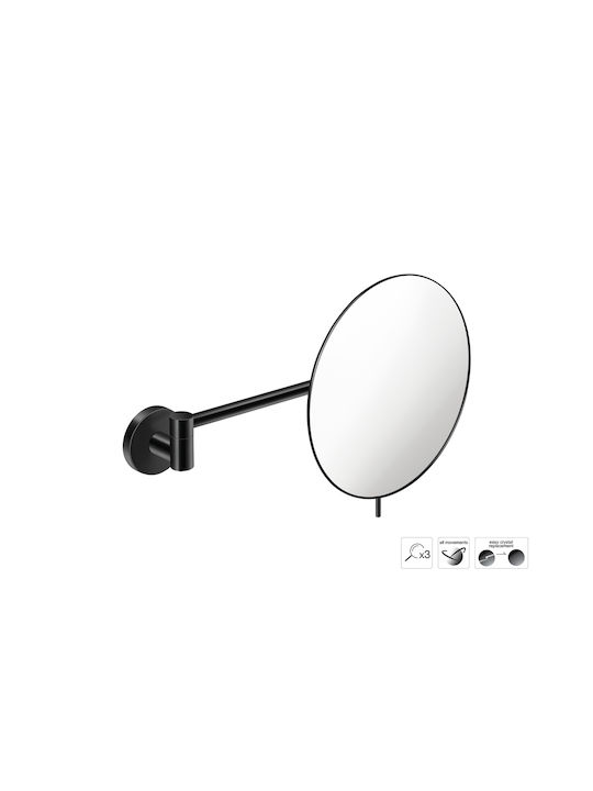 Sanco Magnifying Brown Bathroom Mirror