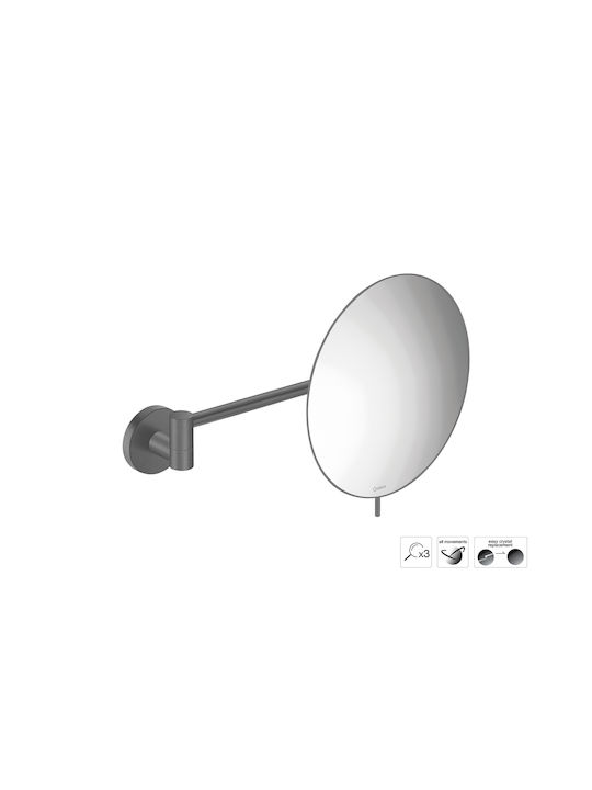 Sanco Magnifying Brown Bathroom Mirror