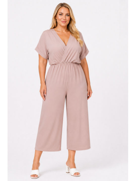 Women's Beige One-piece Jumpsuit SH-47280-26TS-Beige