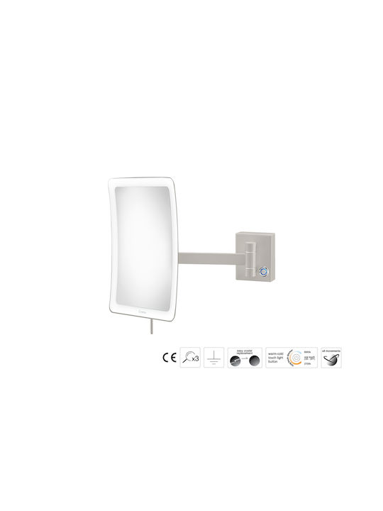 Sanco MRLED-305-A03 Magnifying Bathroom Mirror Led Silver
