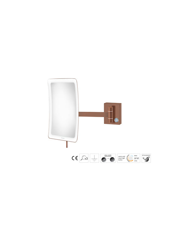 Sanco MRLED-305-A03 Magnifying Bathroom Mirror Led Silver