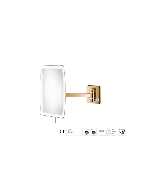 Sanco MRLED-305-A03 Magnifying Bathroom Mirror Led Silver