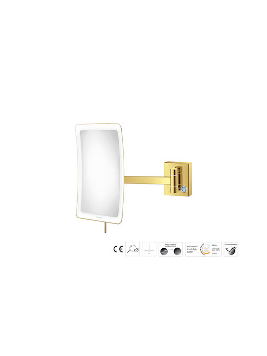Sanco MRLED-305-A03 Magnifying Bathroom Mirror Led Silver