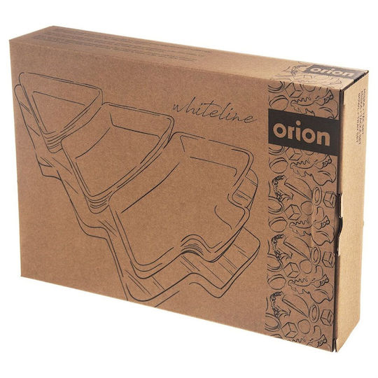 Orion Bol Decorativ din Porțelan Alb 28x20x4cm 4 Bucăți