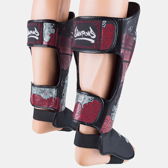 8 Weapons Adults Black Shin Guards
